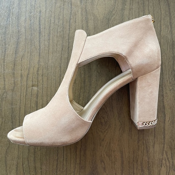 Open Toe Suede High Heels - Picture 3 of 5